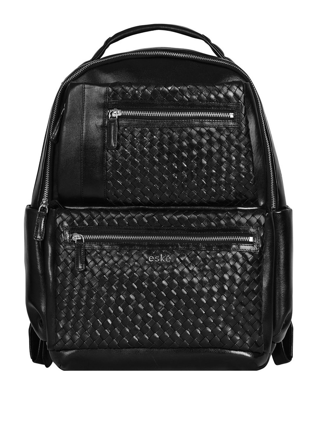 Eske Unisex Contrast Detail Backpack, Black