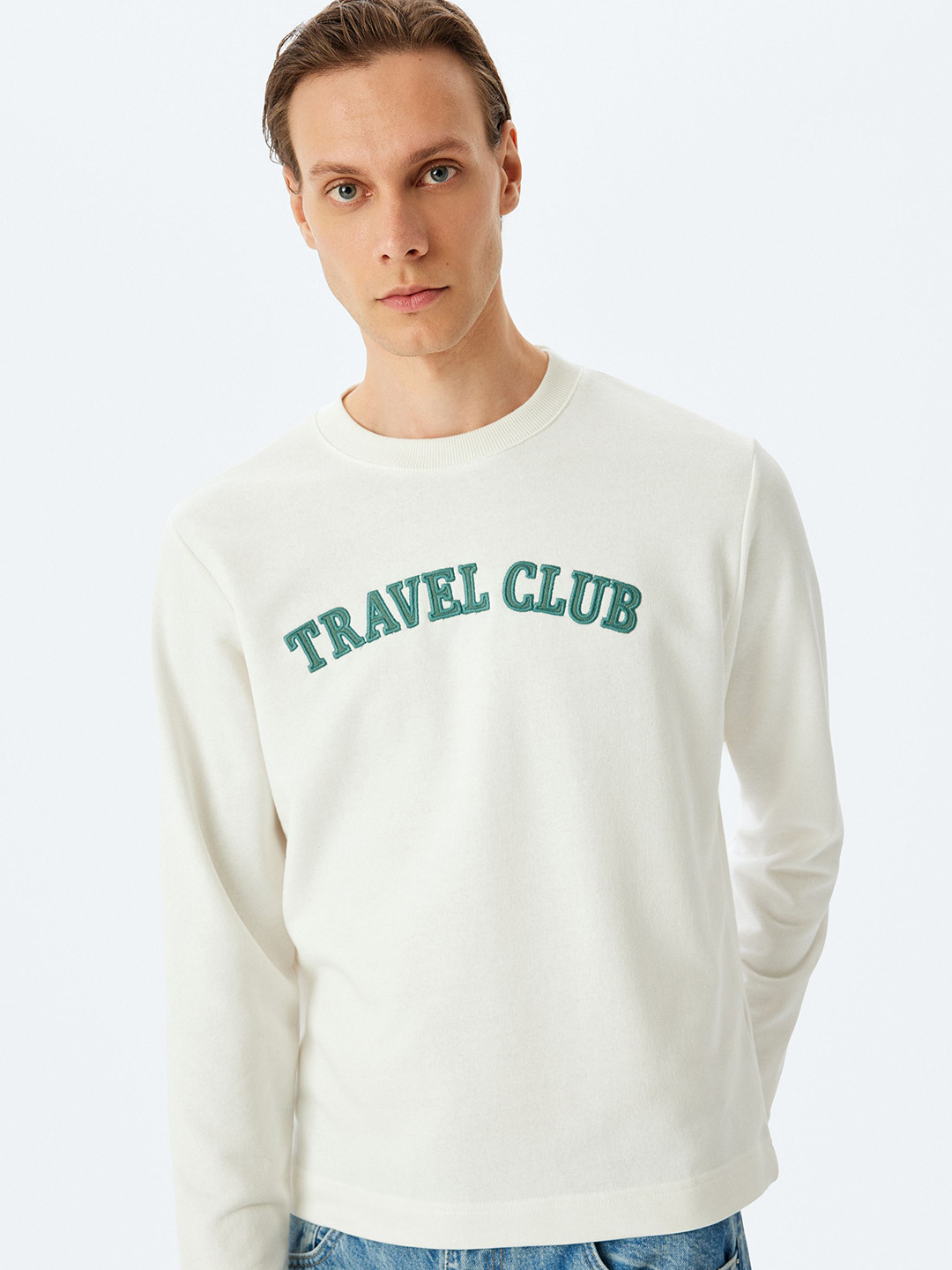 

Koton Men Alphanumeric Printed Round Neck Sweatshirt, White