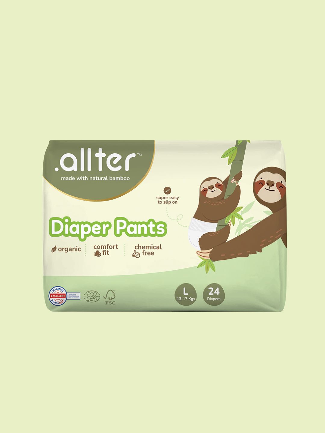 

.allter Comfort Fit Diaper Pants- 24 Pcs- L, Green