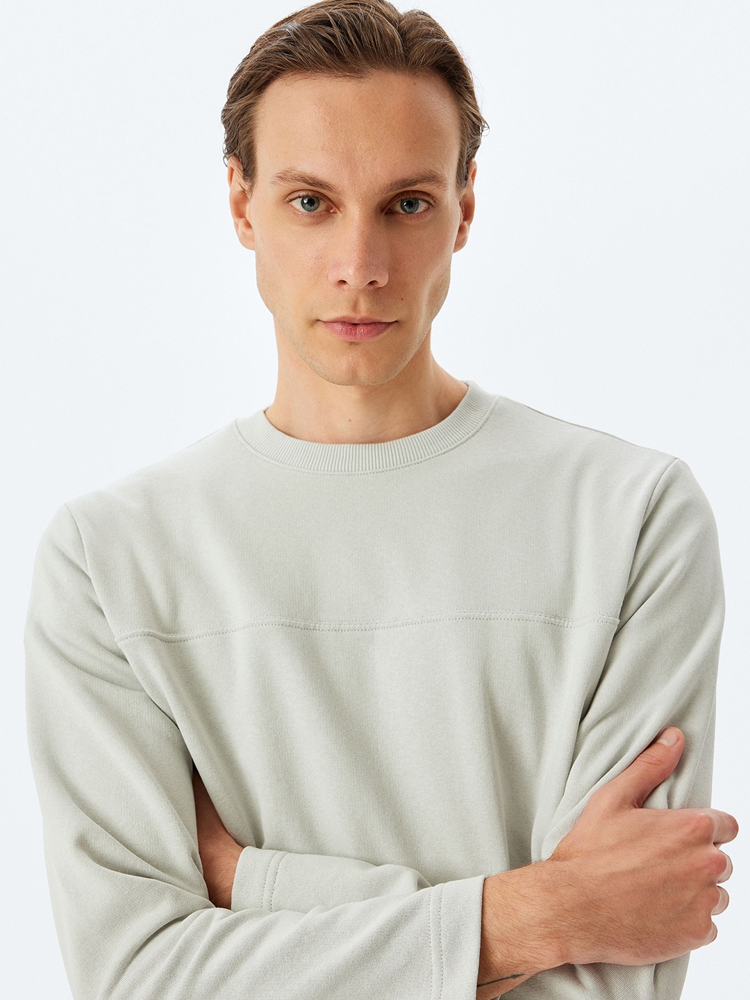 

Koton Men Round Neck Sweatshirt, Grey