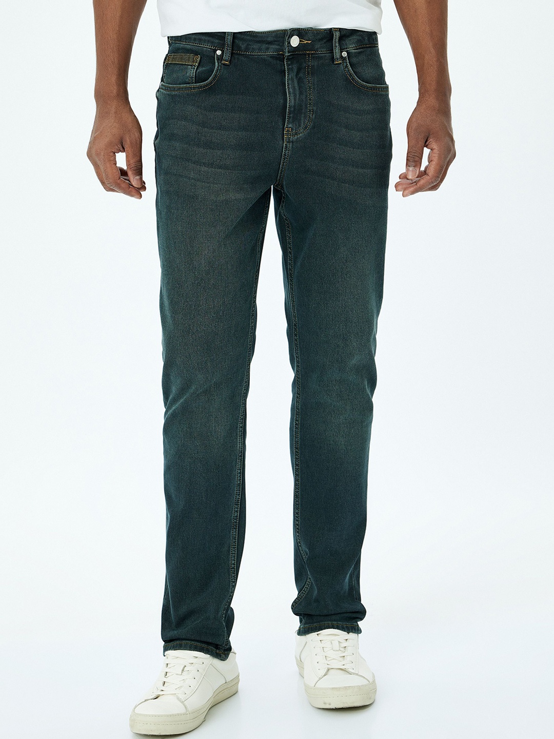

Koton Men Slim Fit Mid-Rise Trousers, Blue