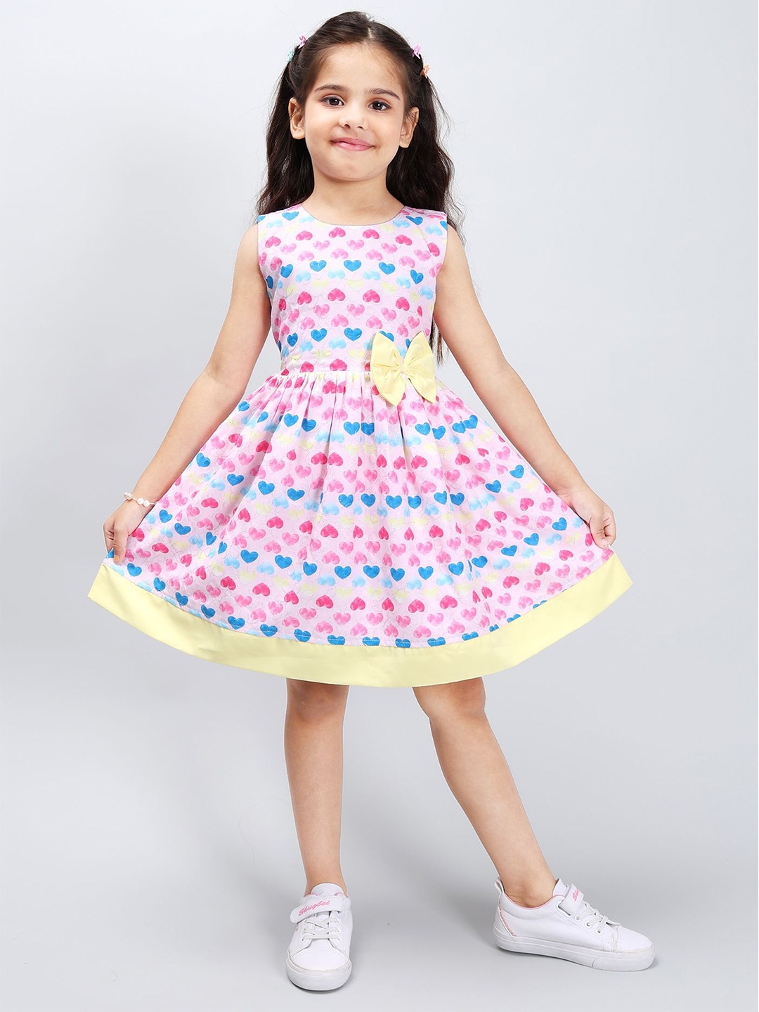 

PINK MERMAID Girls Printed Fit and Flare Dress