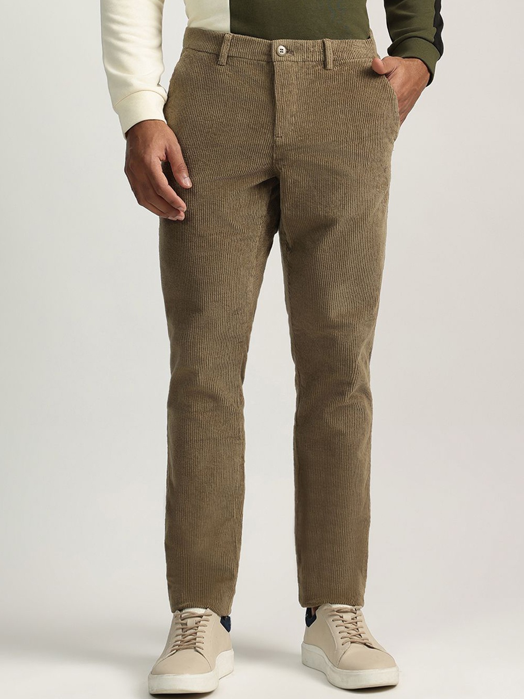 

Bruun & Stengade Men Regular Fit Regular Trousers, Khaki
