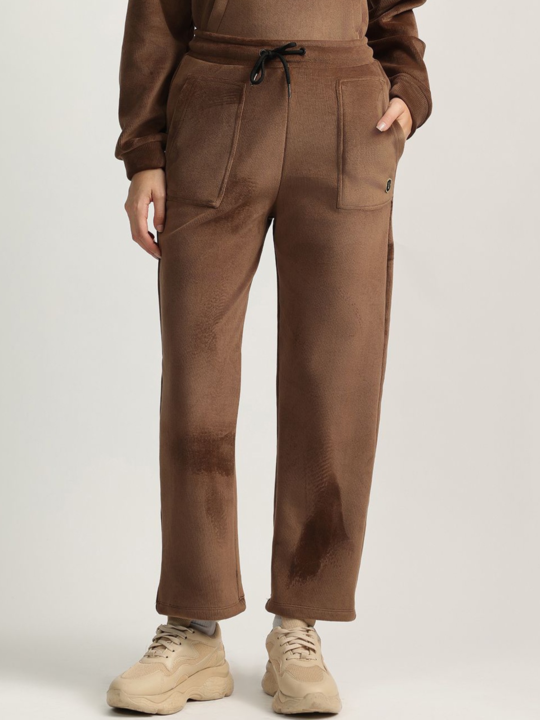 

Iconic Women High-Rise Track Pants, Brown