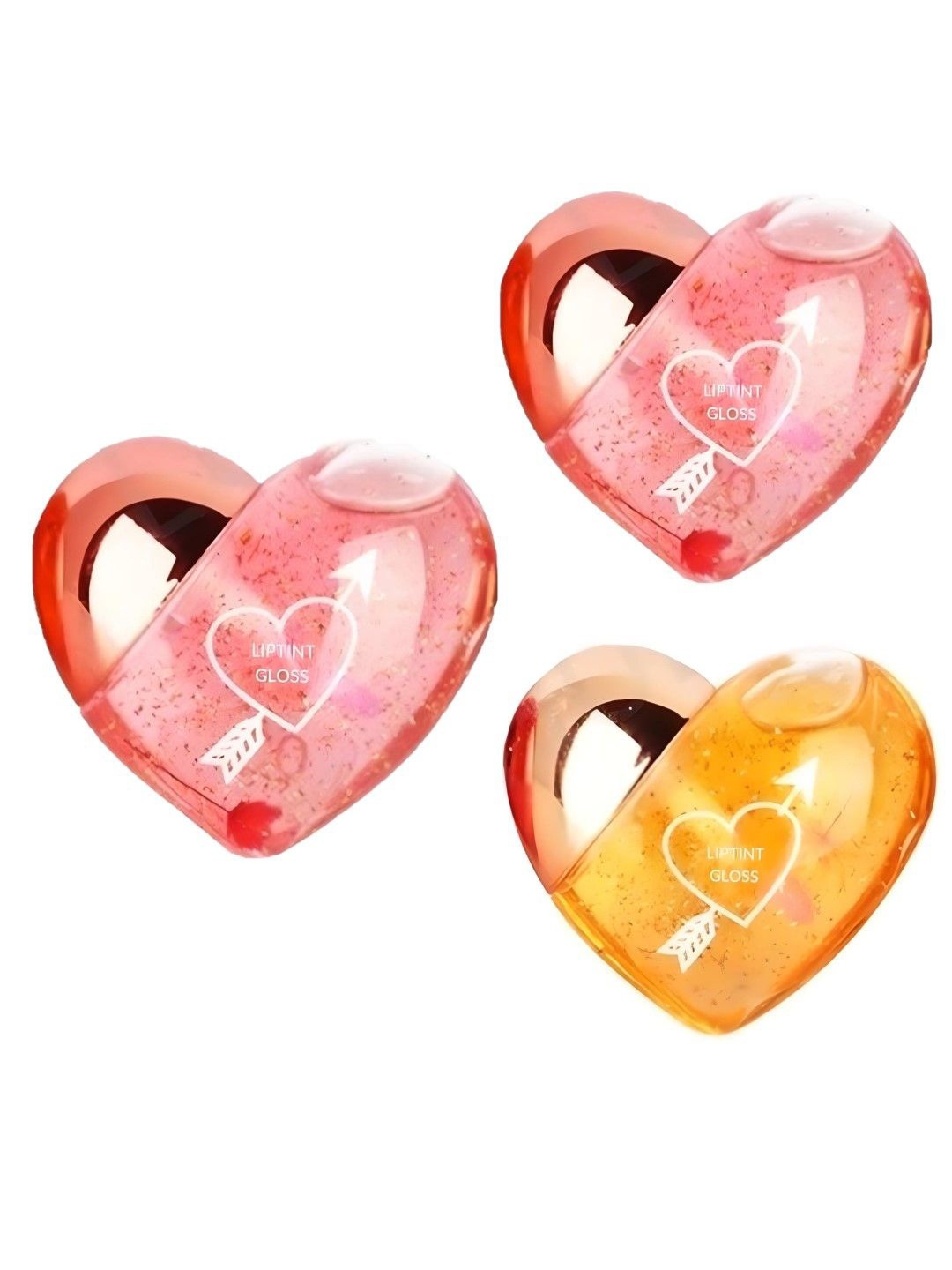 

NANCY AJRAM Set Of 3 Heart Shaped Lip Gloss - 20 g Each, Pink