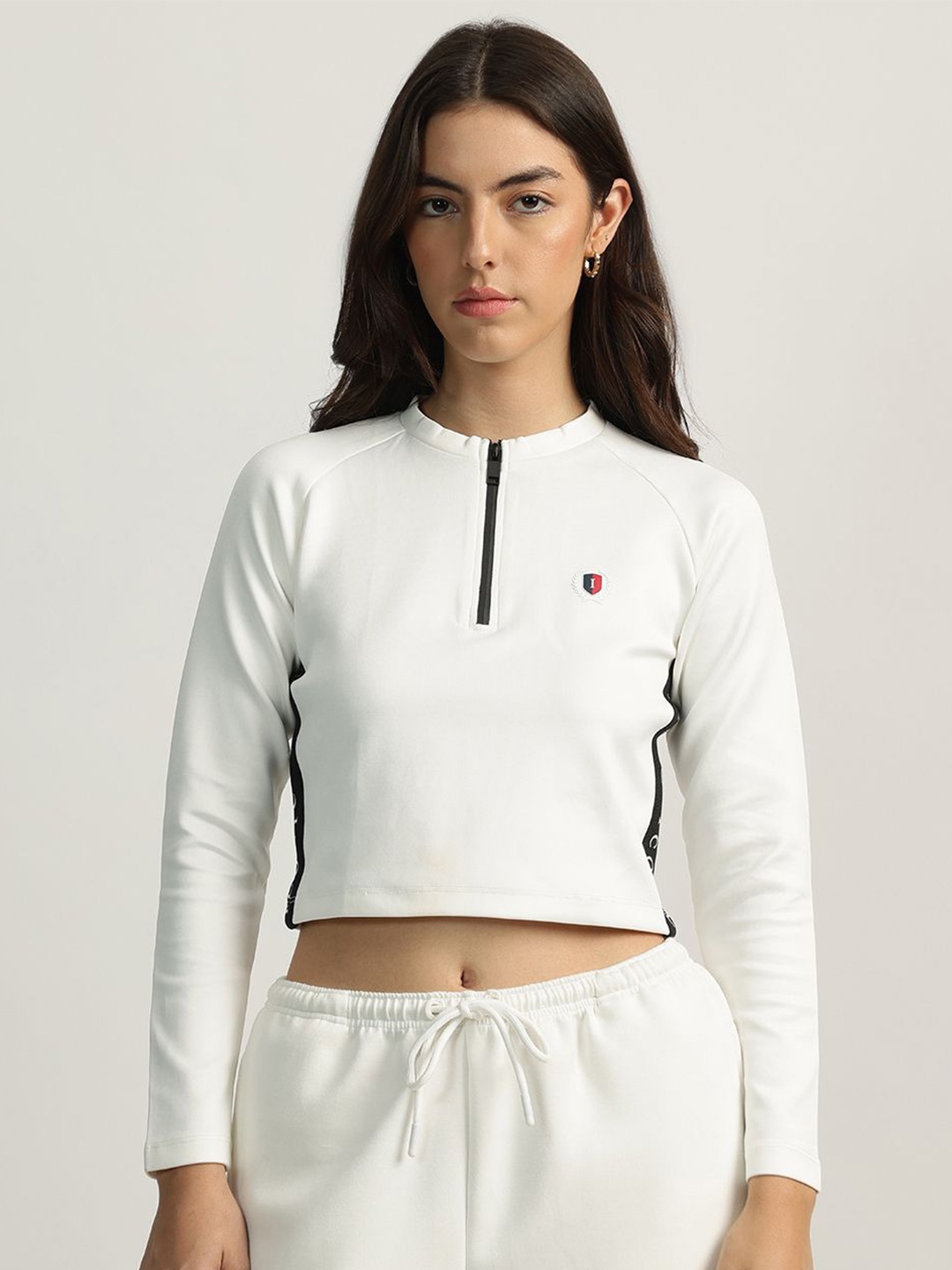 

Iconic Women Cotton Crop Top, White