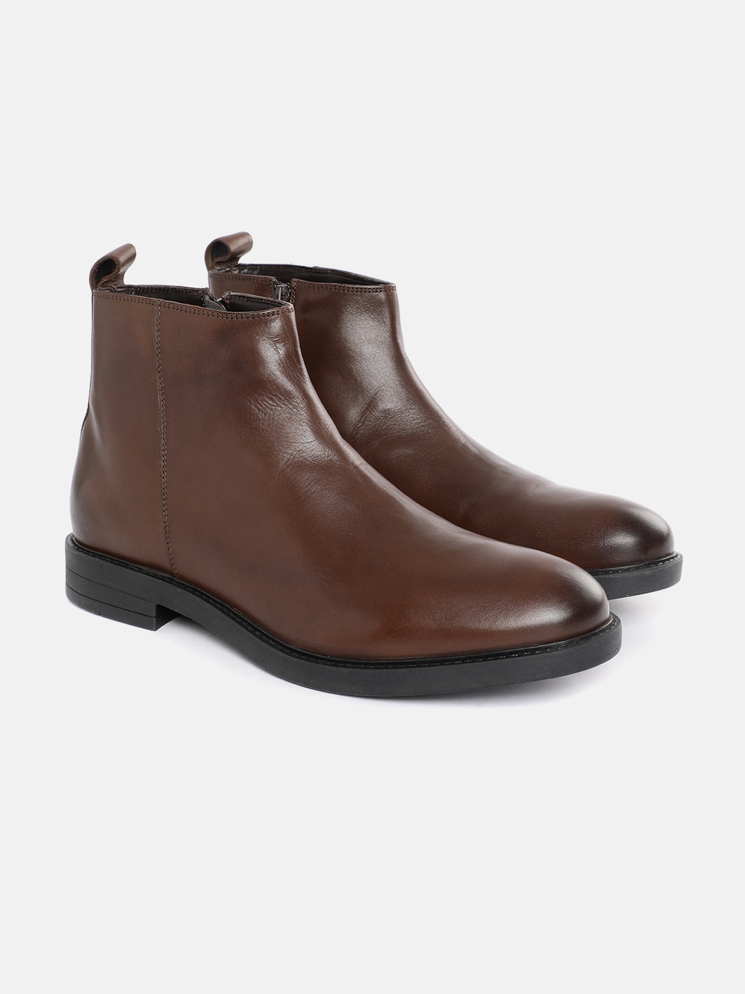

Kenneth Cole Men Leather Boots, Brown