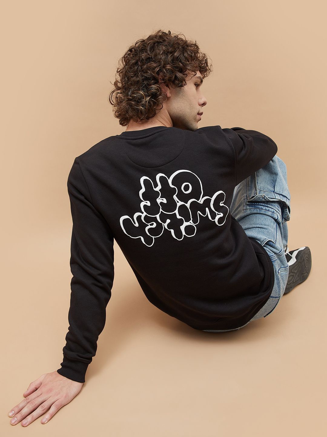 

Fame Forever by Lifestyle Men Cotton Typography Printed Pullover Sweatshirt, Black