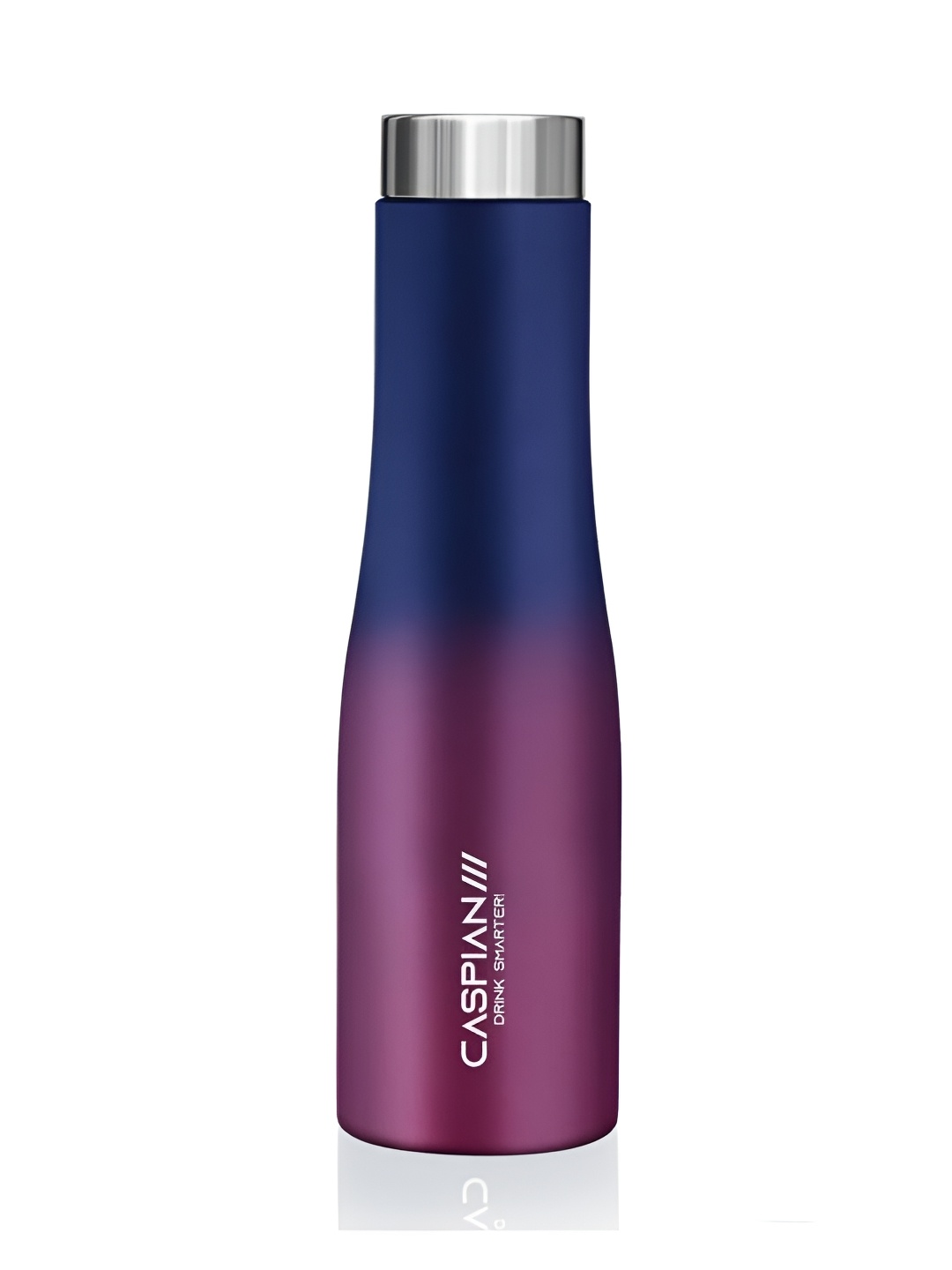 Caspian Navy Blue & Purple Stainless Steel Colourblocked Single Wall Vacuum Water Bottle