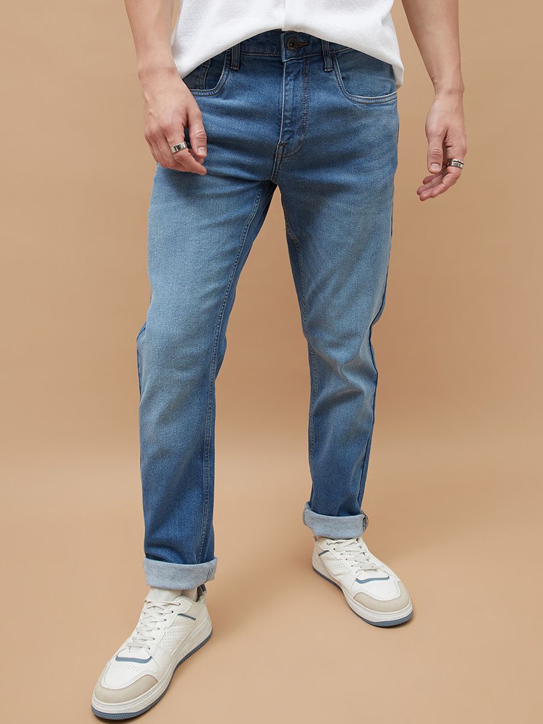 

Forca Men Tapered Fit Cotton Jeans, Blue