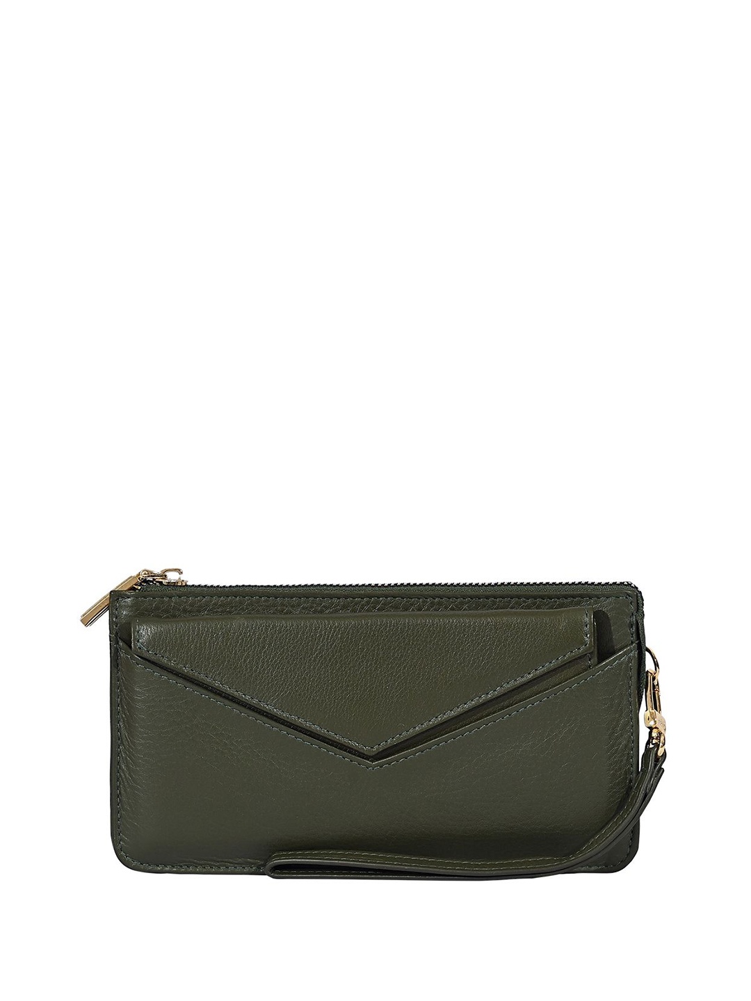 

Eske Women Leather Zip Around Wallet, Green