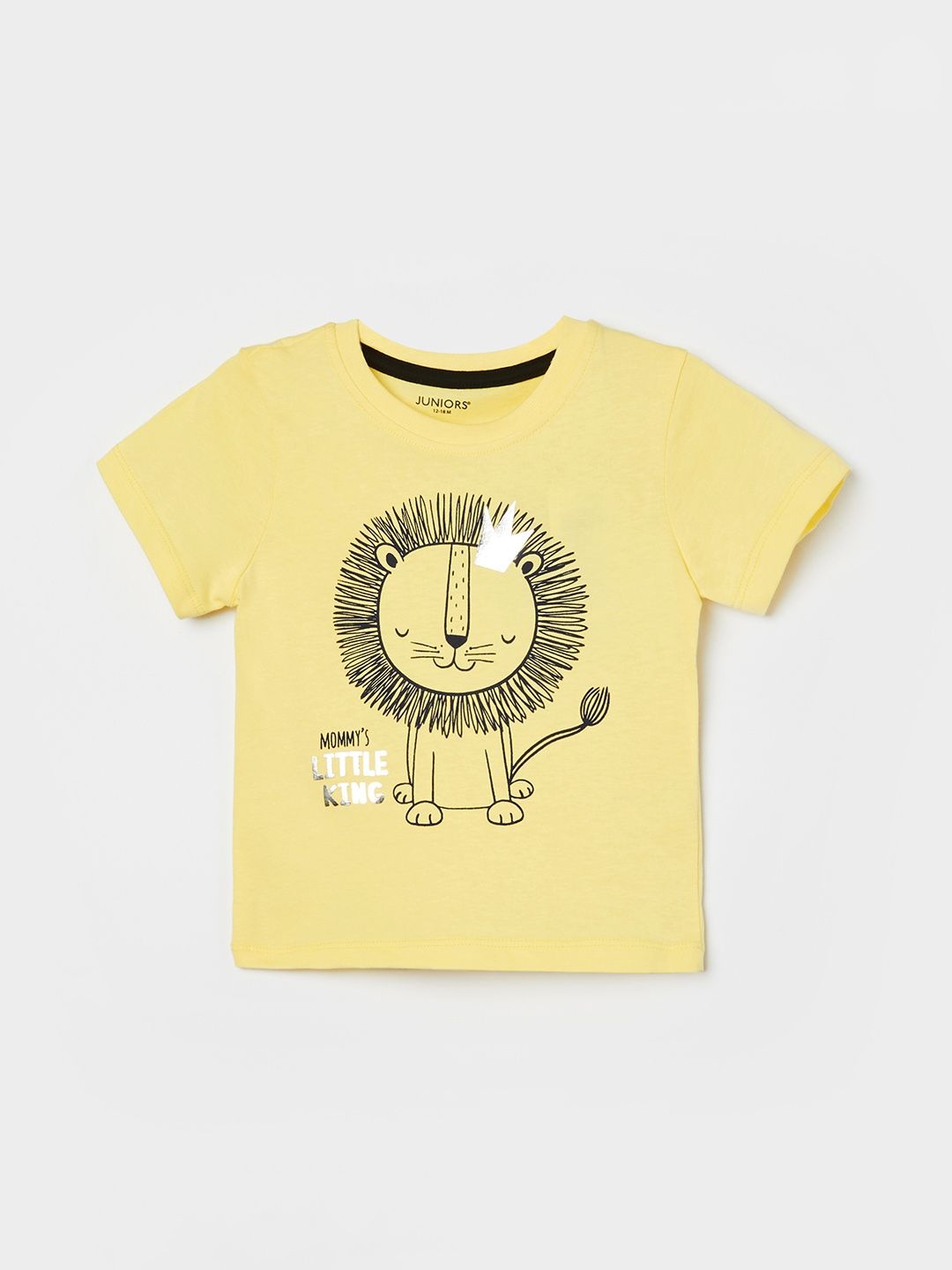 Juniors by Lifestyle Boys Graphic Printed Round Neck Cotton T-shirt, Yellow