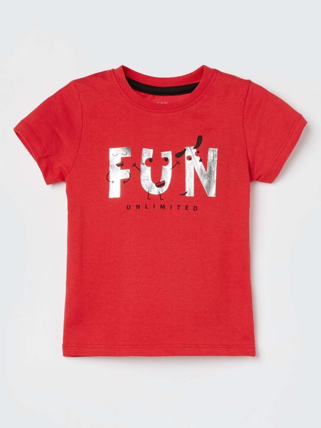 

Juniors by Lifestyle Boys Typography Printed Round Neck Cotton T-shirt, Red