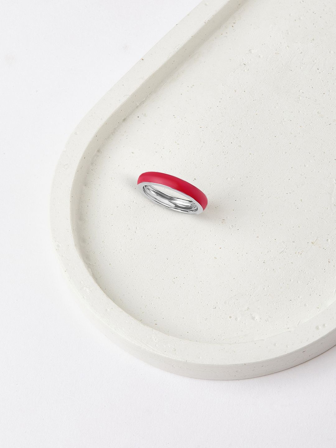 

Mia by Tanishq Fiery Red 925 Sterling Silver Plated Finger Ring