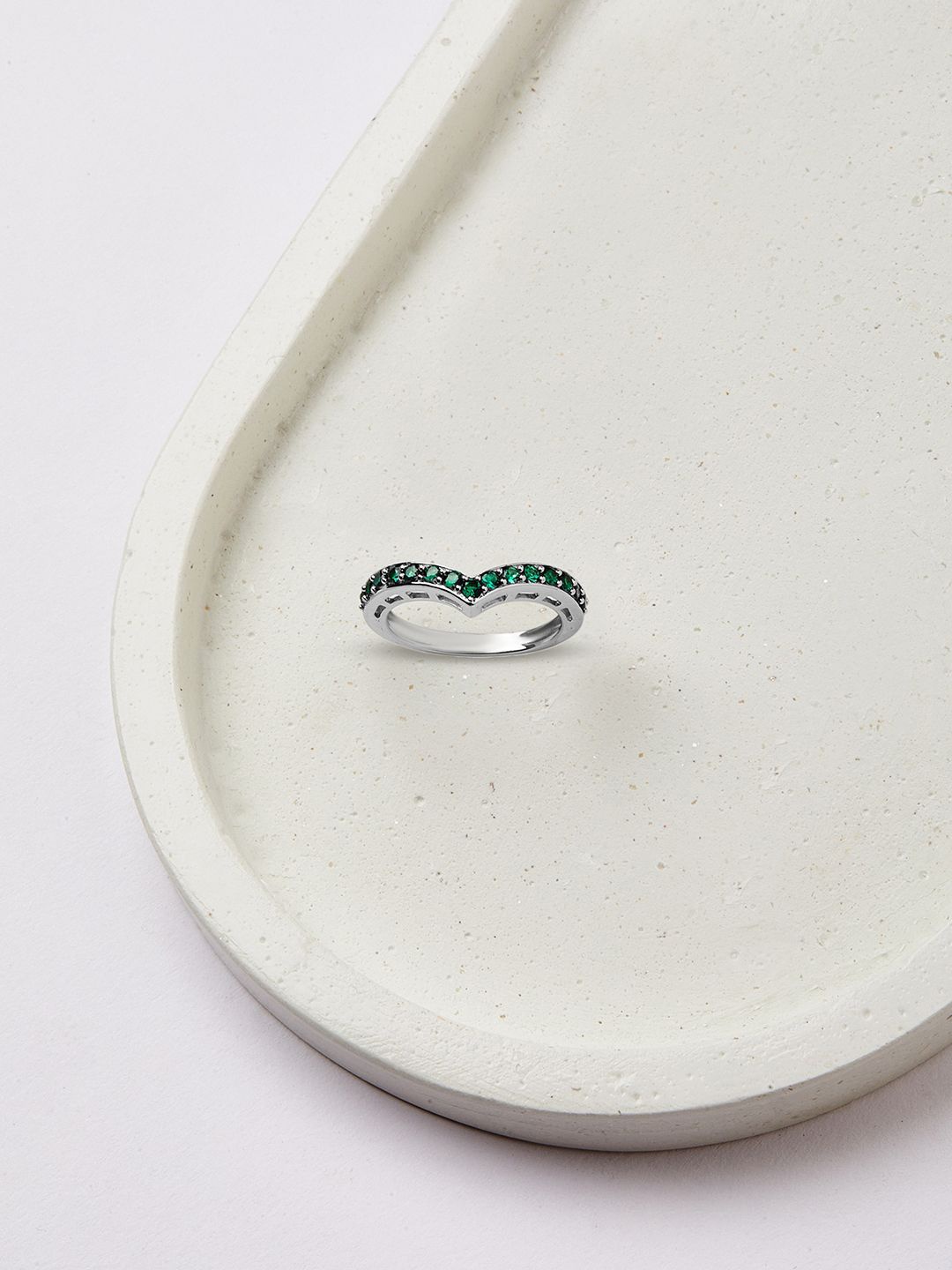 

Mia by Tanishq 92.5 Sterling silver Plated CZ Studded Vivid Dream Finger Ring