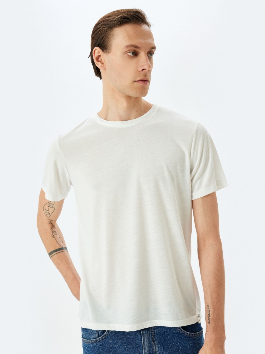 

Koton Men Solid Round Neck T-shirt, White