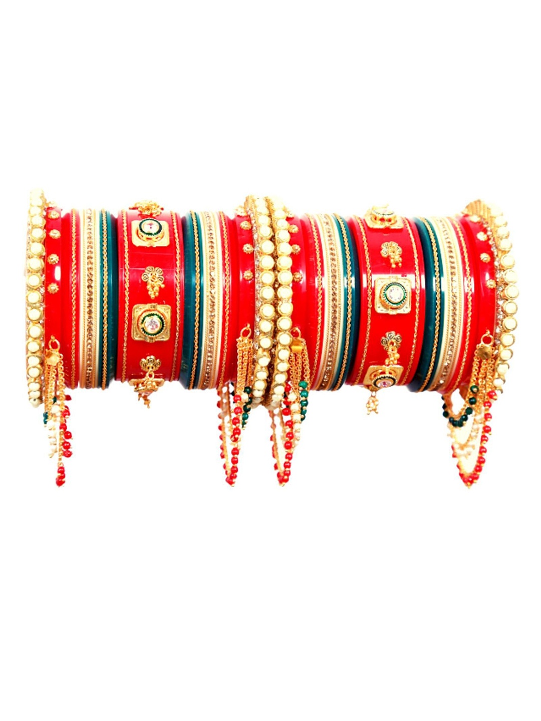 

Align Set Of 2 Gold-Plated Pearl Beaded Chuda Bangles