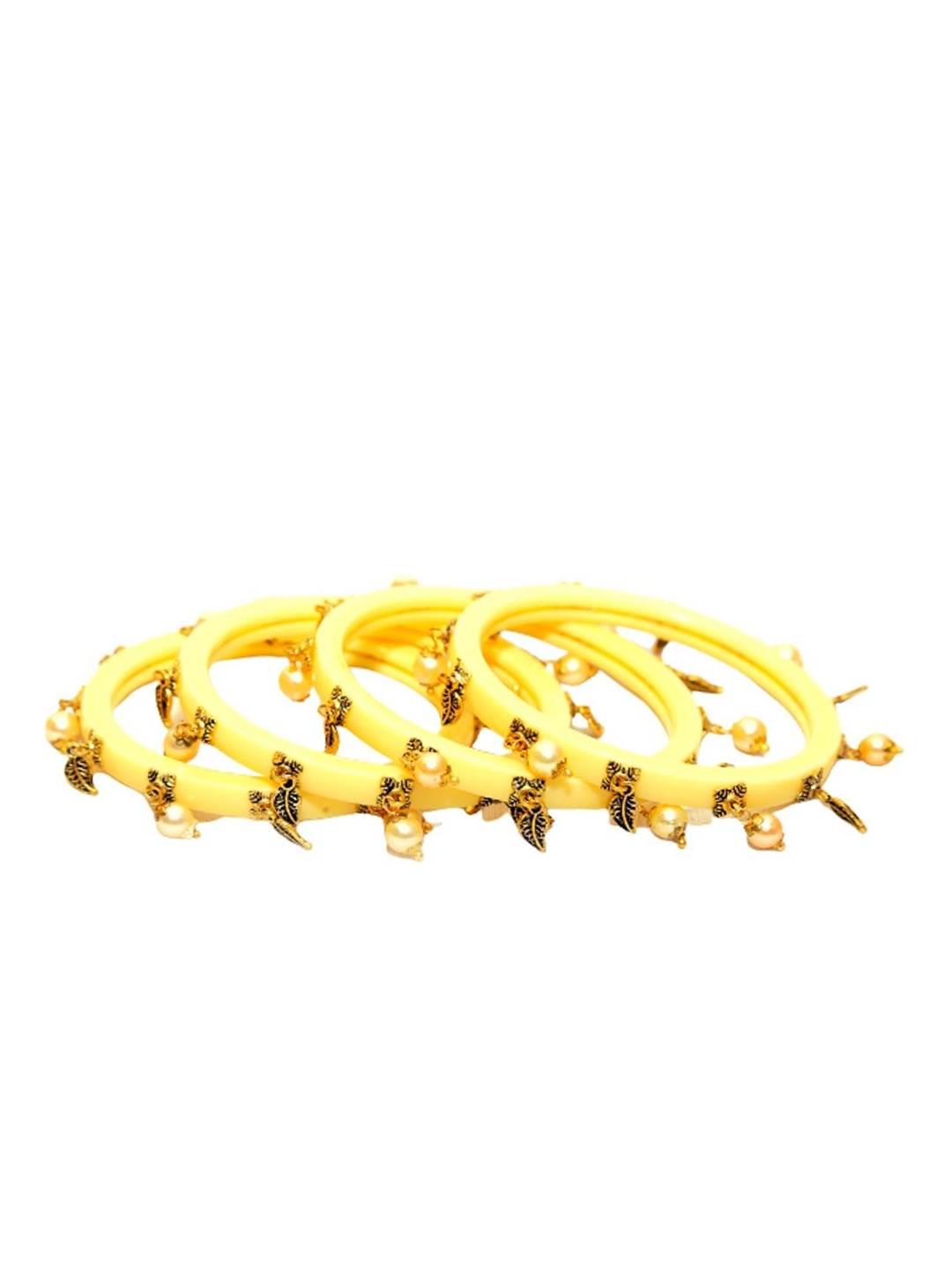 

Align Set Of 4 Gold-Plated Pearls Beaded Bangles