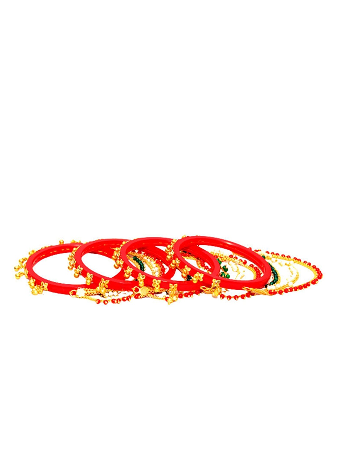 

Align Set Of 4 Gold-Plated Pearls Beaded Bangles