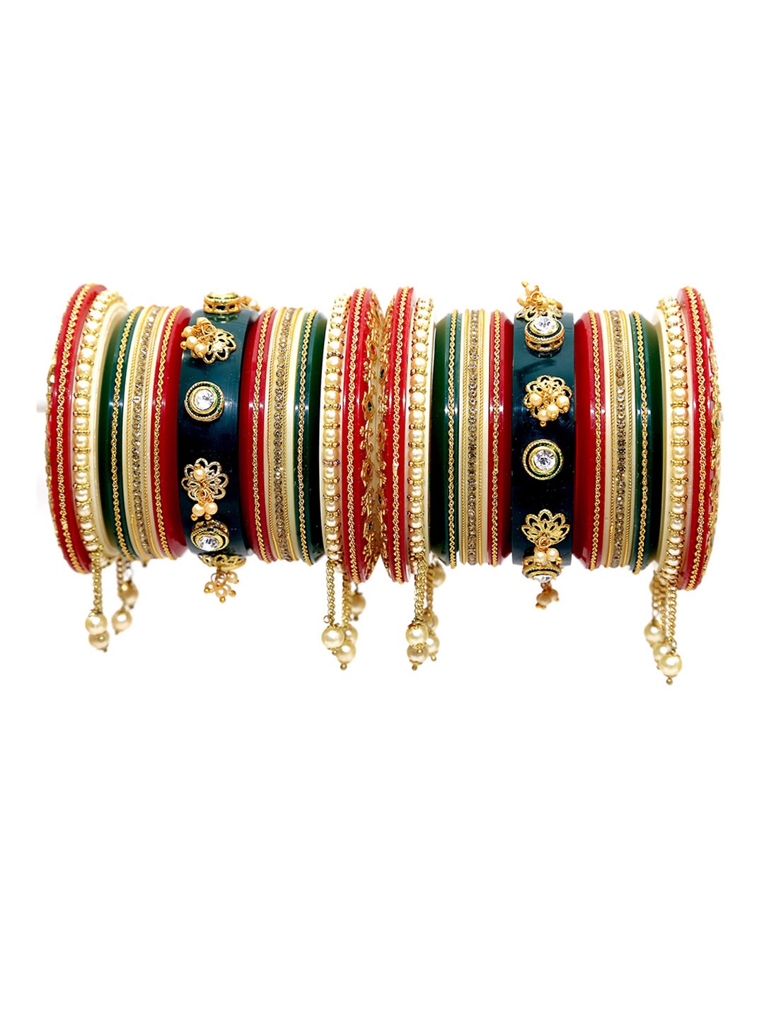 

Align Set Of 2 Gold-Plated Beaded Chuda Bangles