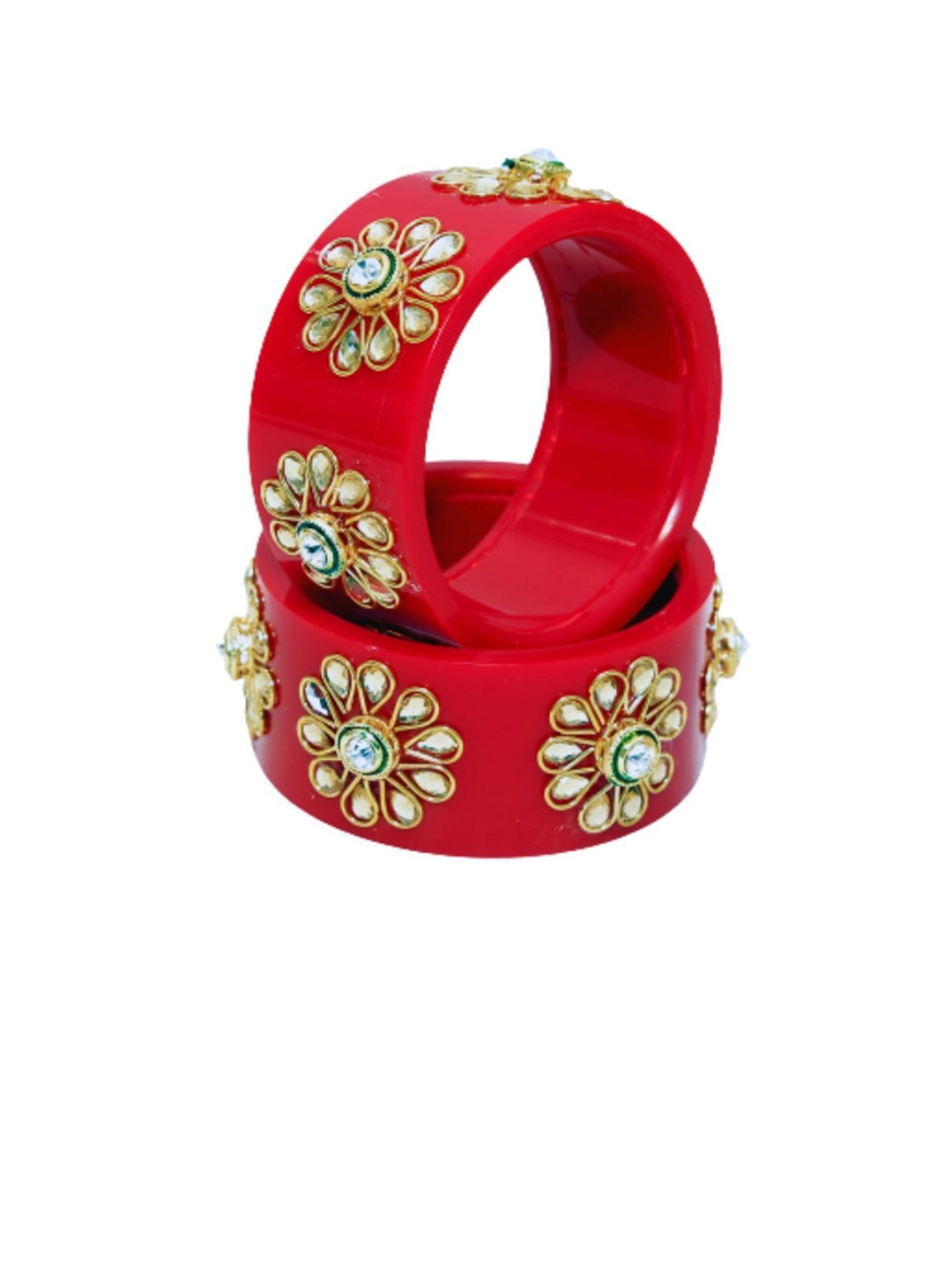 

Align Set Of 2 Gold-Plated Stone-Studded Bangles