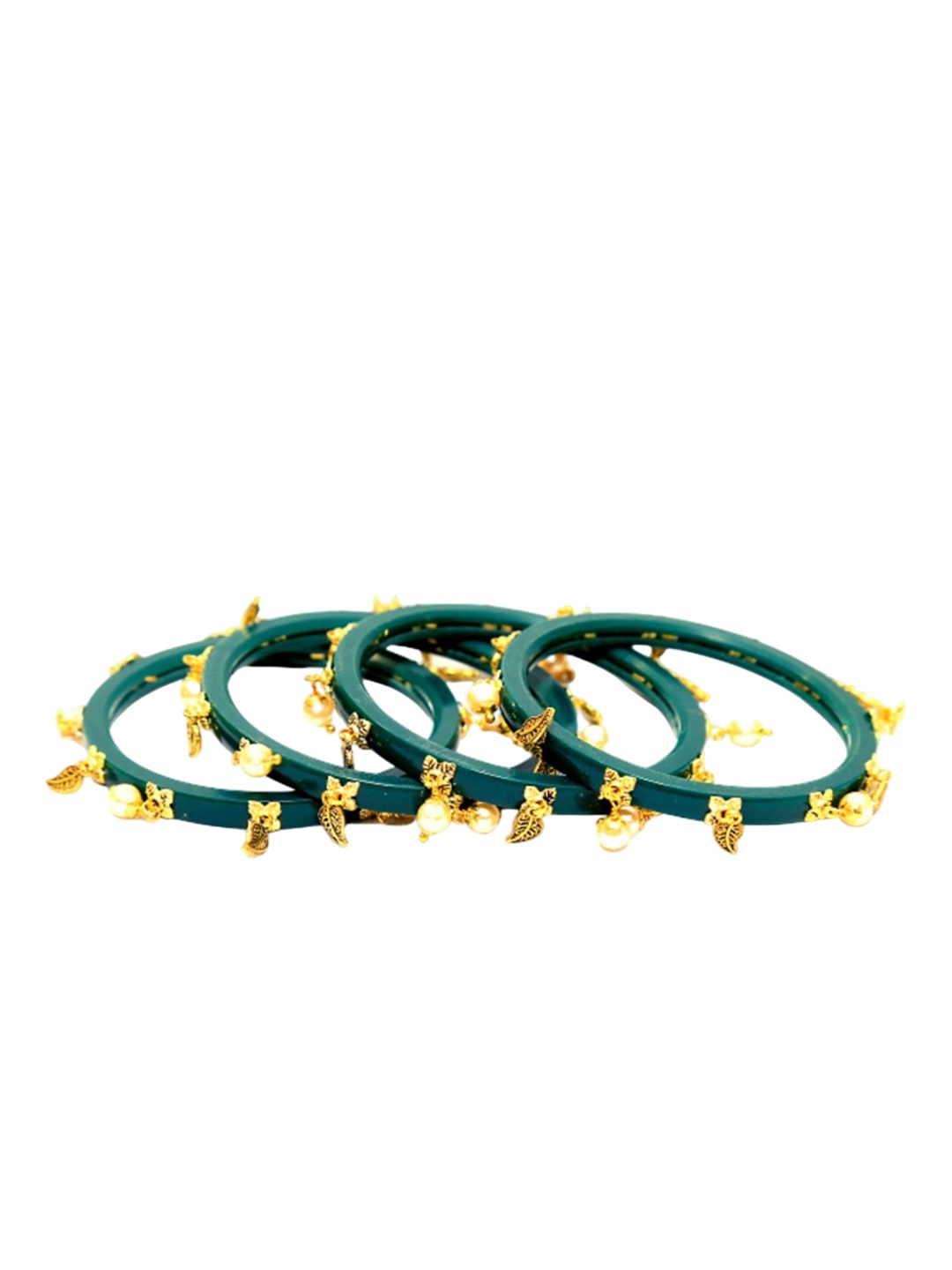 

Align Set Of 4 Gold Plated Pearls Bangles
