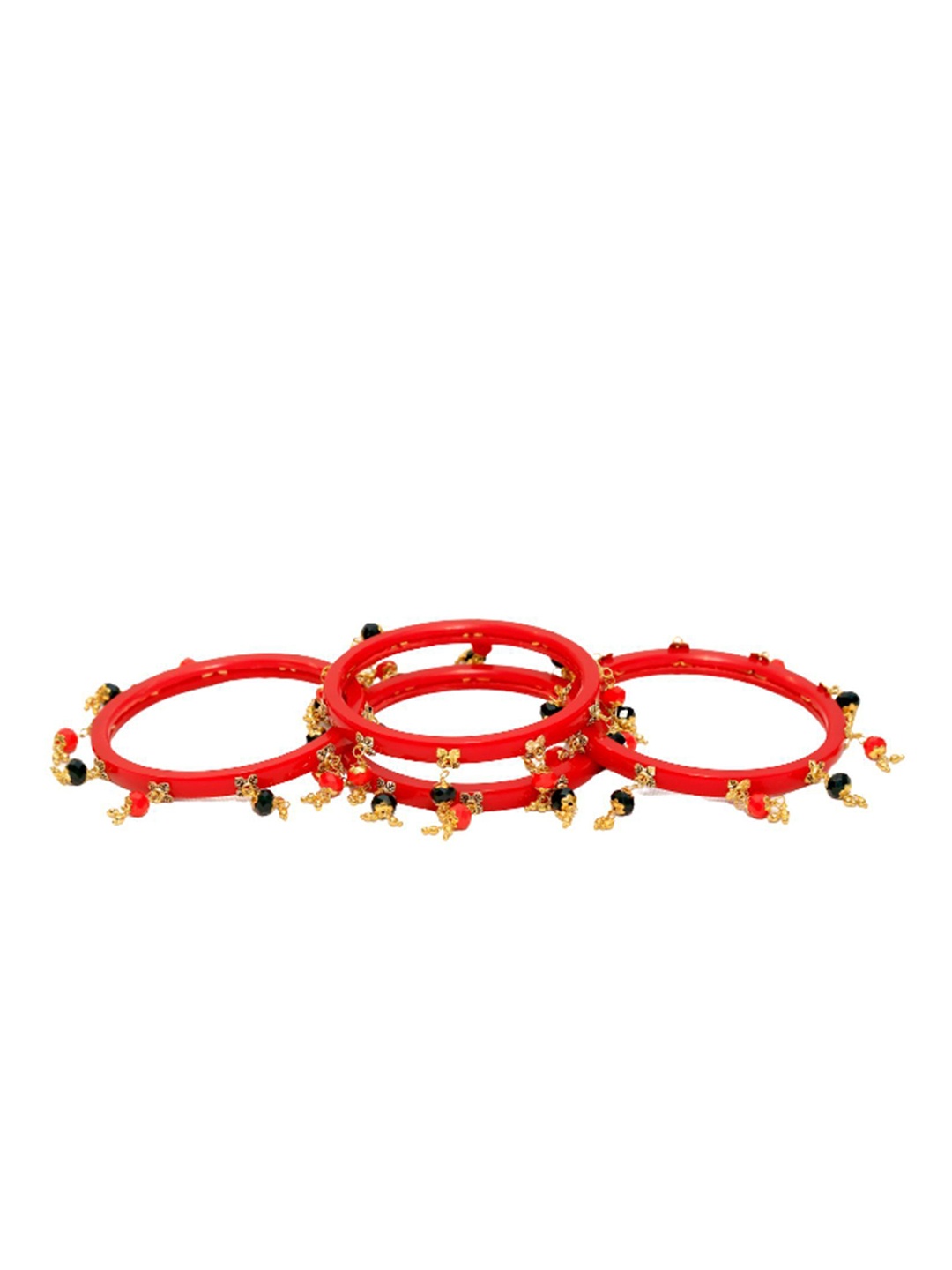 

Align Set Of 4 Gold Plated Beaded Bangles