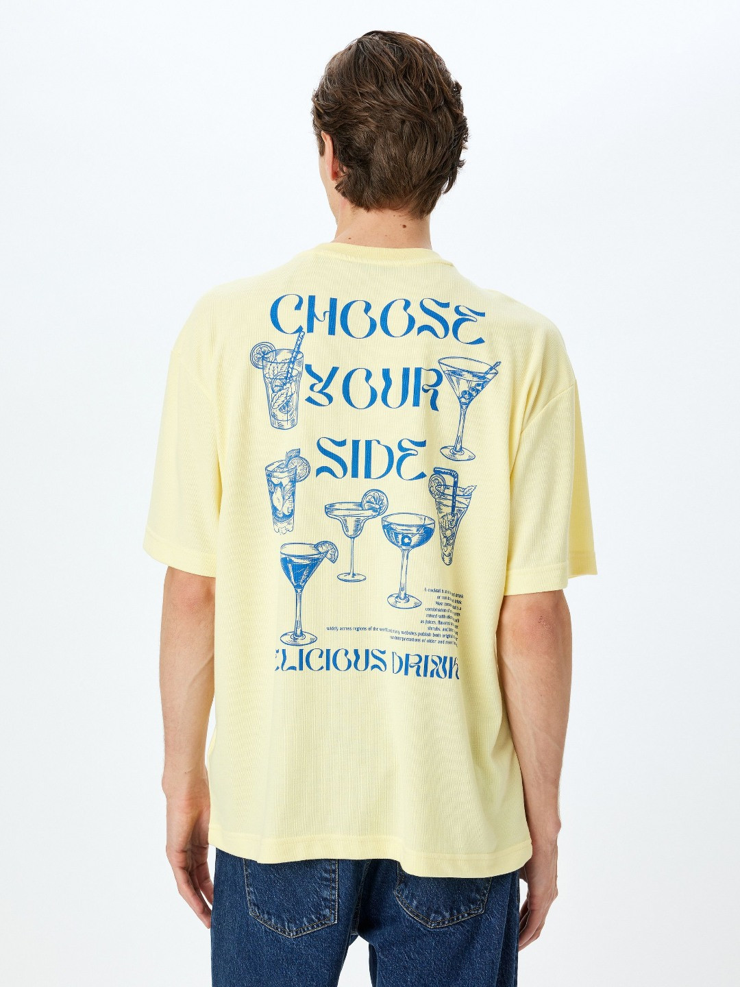 

Koton Men Typography Printed Round Neck Relaxed Fit T-shirt, Yellow