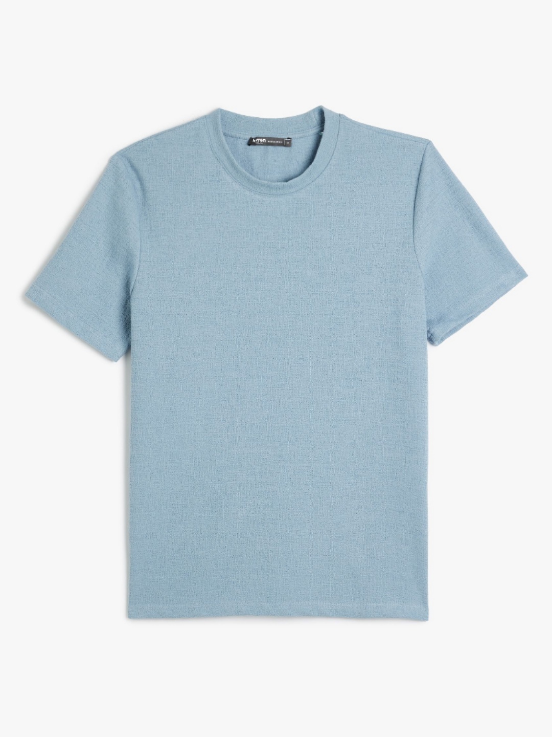 

Koton Men Solid Round Neck Cotton T-shirt, Blue