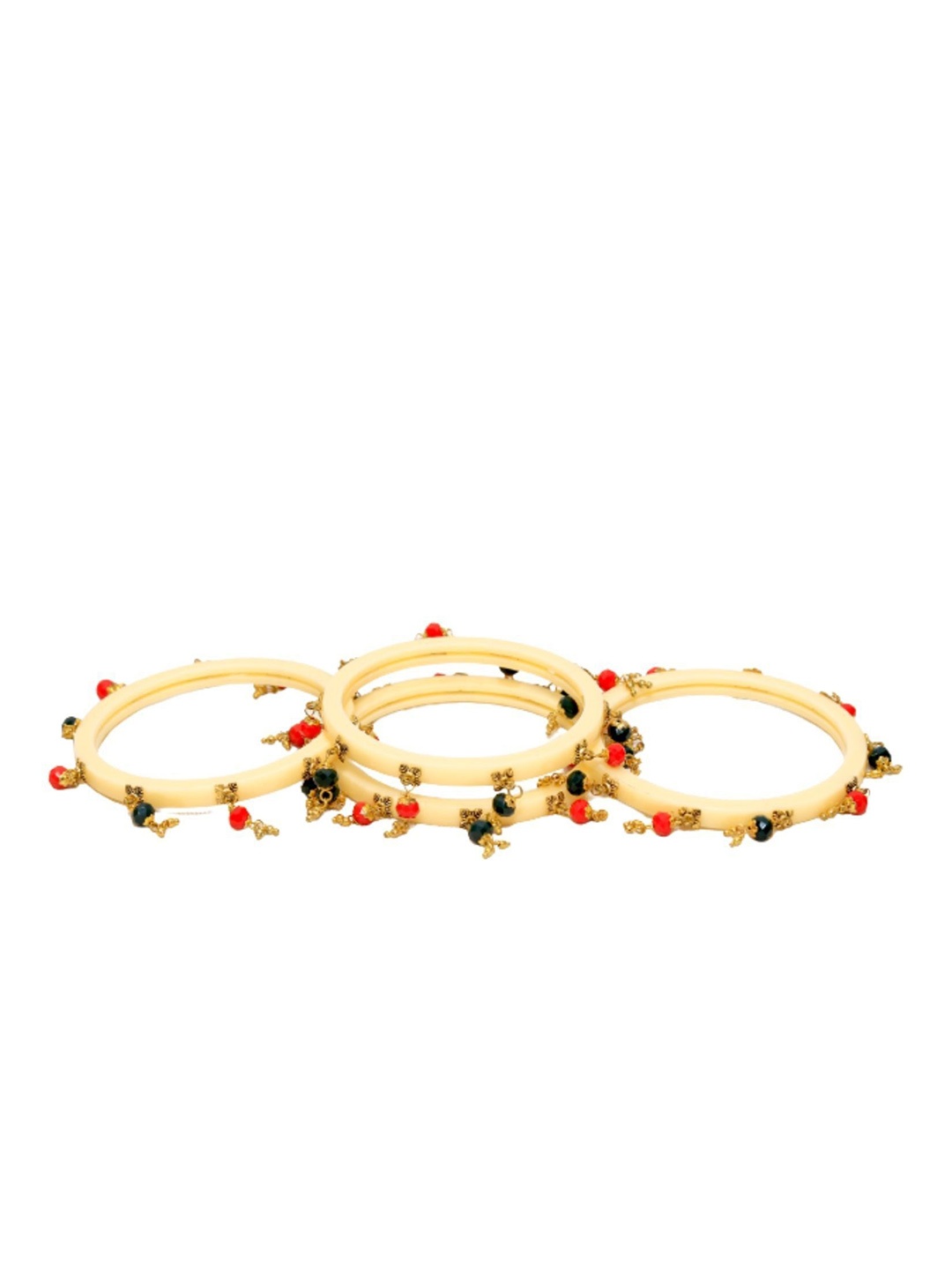 Align Set Of 4 Gold Plated Beaded Chuda Bangles