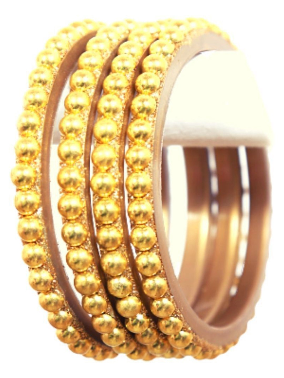 

Align Set Of 4 Gold Plated Beaded Bangles