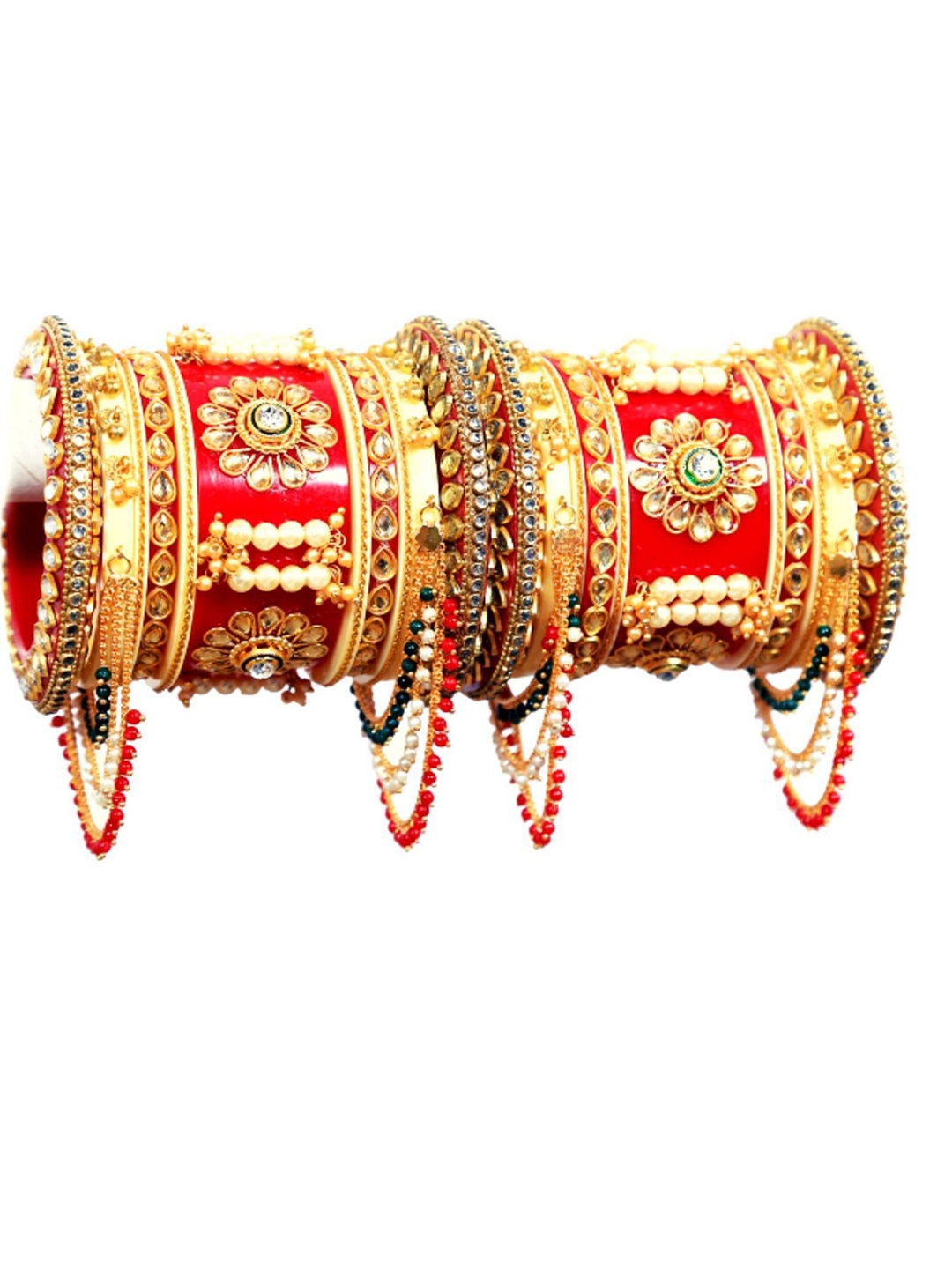 

Align Set Of 2 Gold-Plated Beaded Chuda Bangles