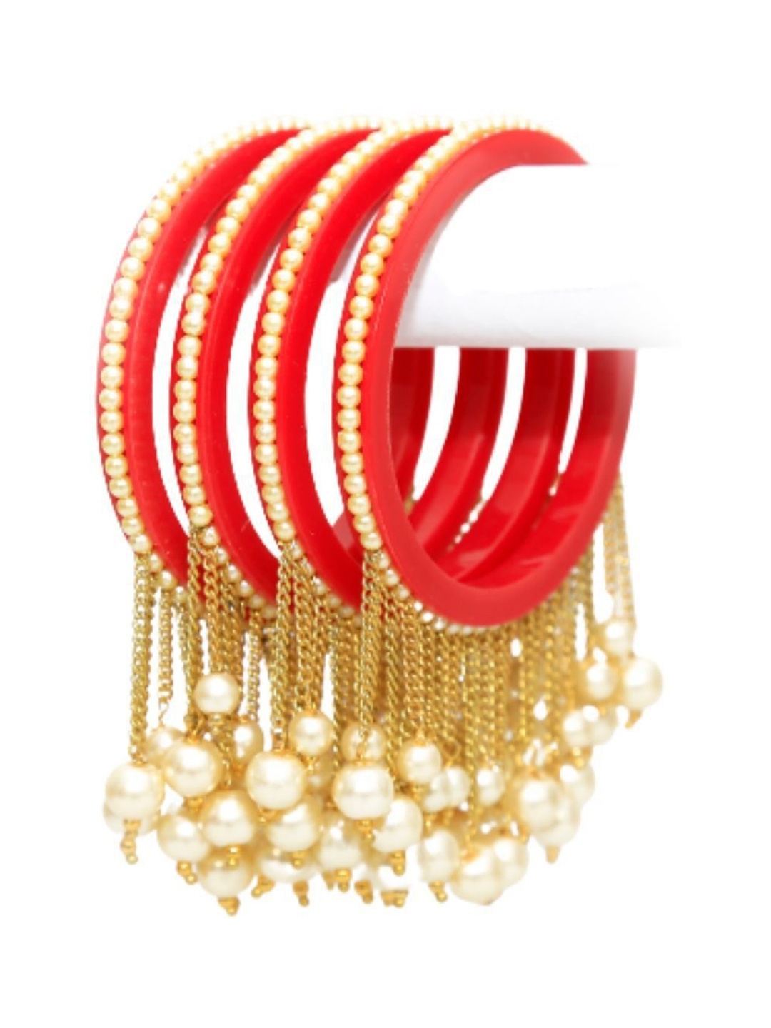 

Align Set Of 4 Gold-Plated Beaded Chuda Bangles