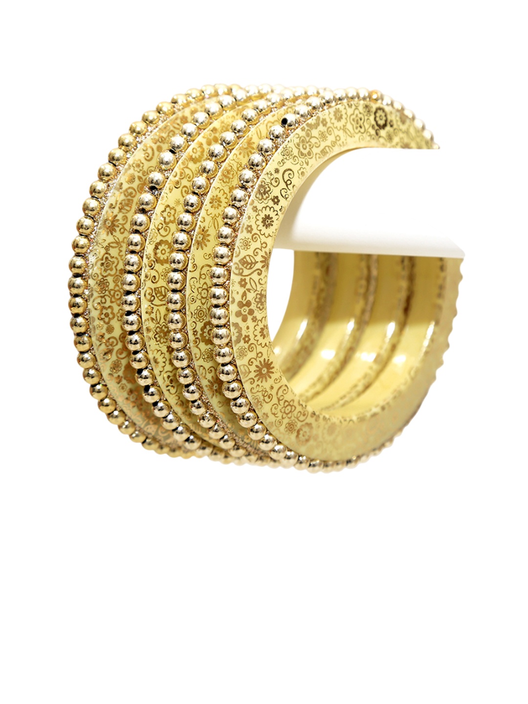 

Align Set Of 4 Gold-Plated Pearls Beaded Bangles
