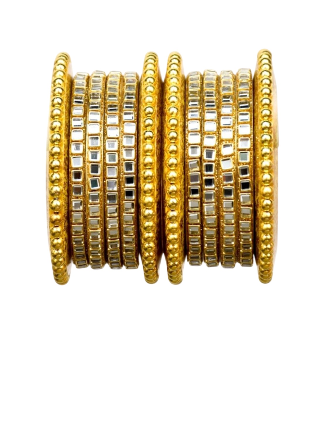 

Align Set Of 2 Gold-Plated CZ Studded Chuda Bangles