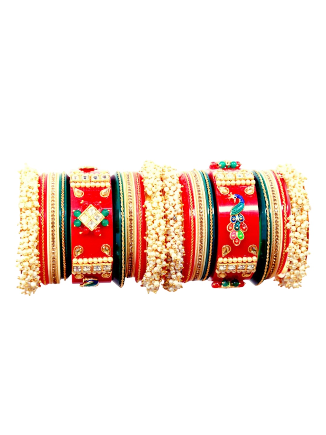 

Align Set Of 2 Gold-Plated Beaded Chuda Bangles