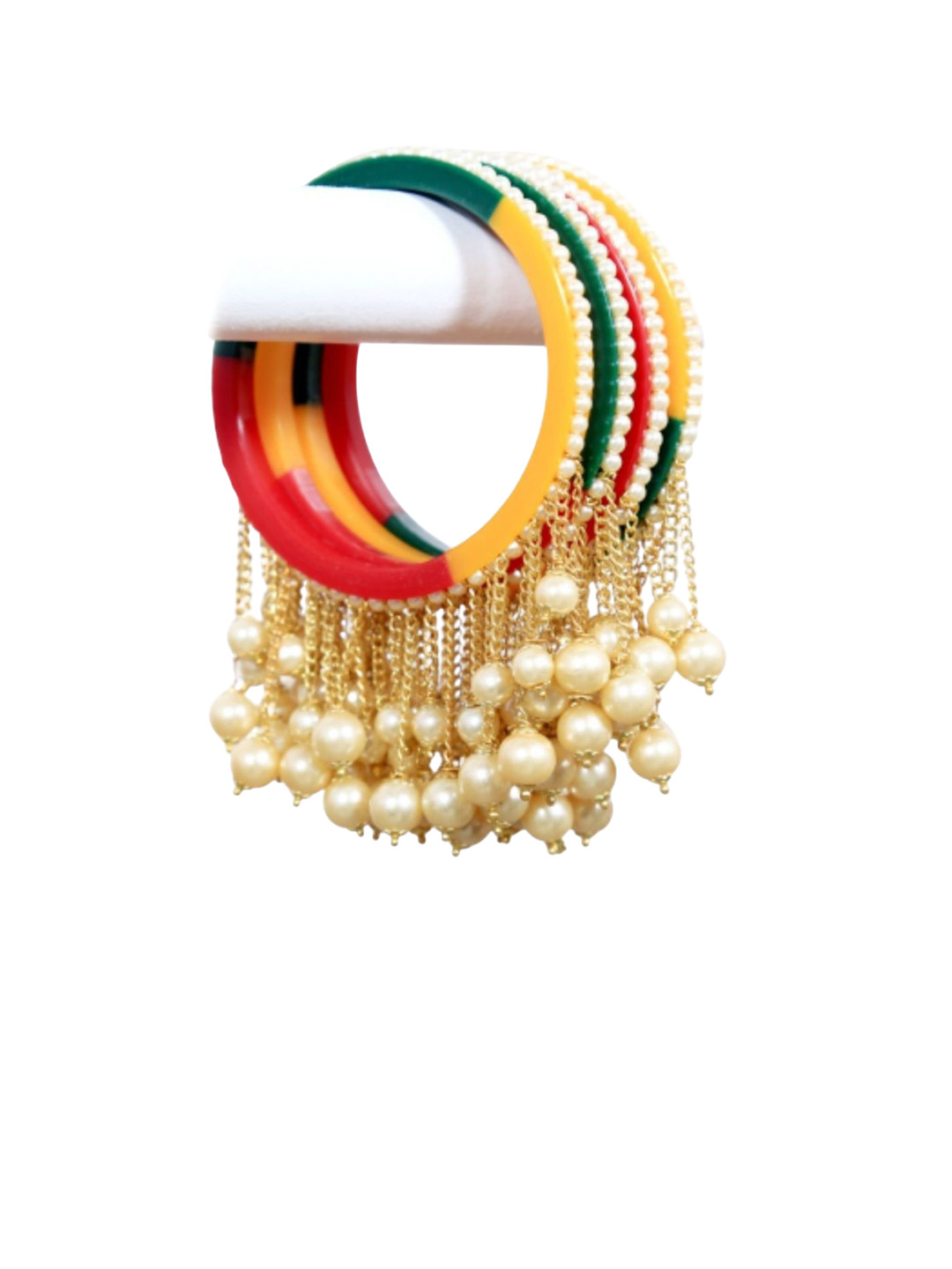 

Align Set Of 4 Gold Plated Pearl Beaded Bangles