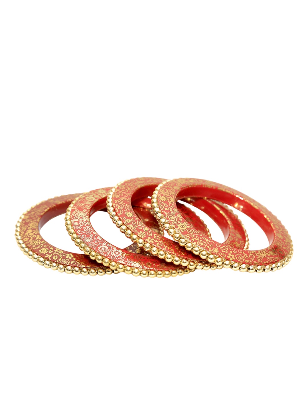 Align Set Of 4 Gold-Plated Beaded Chuda Bangles