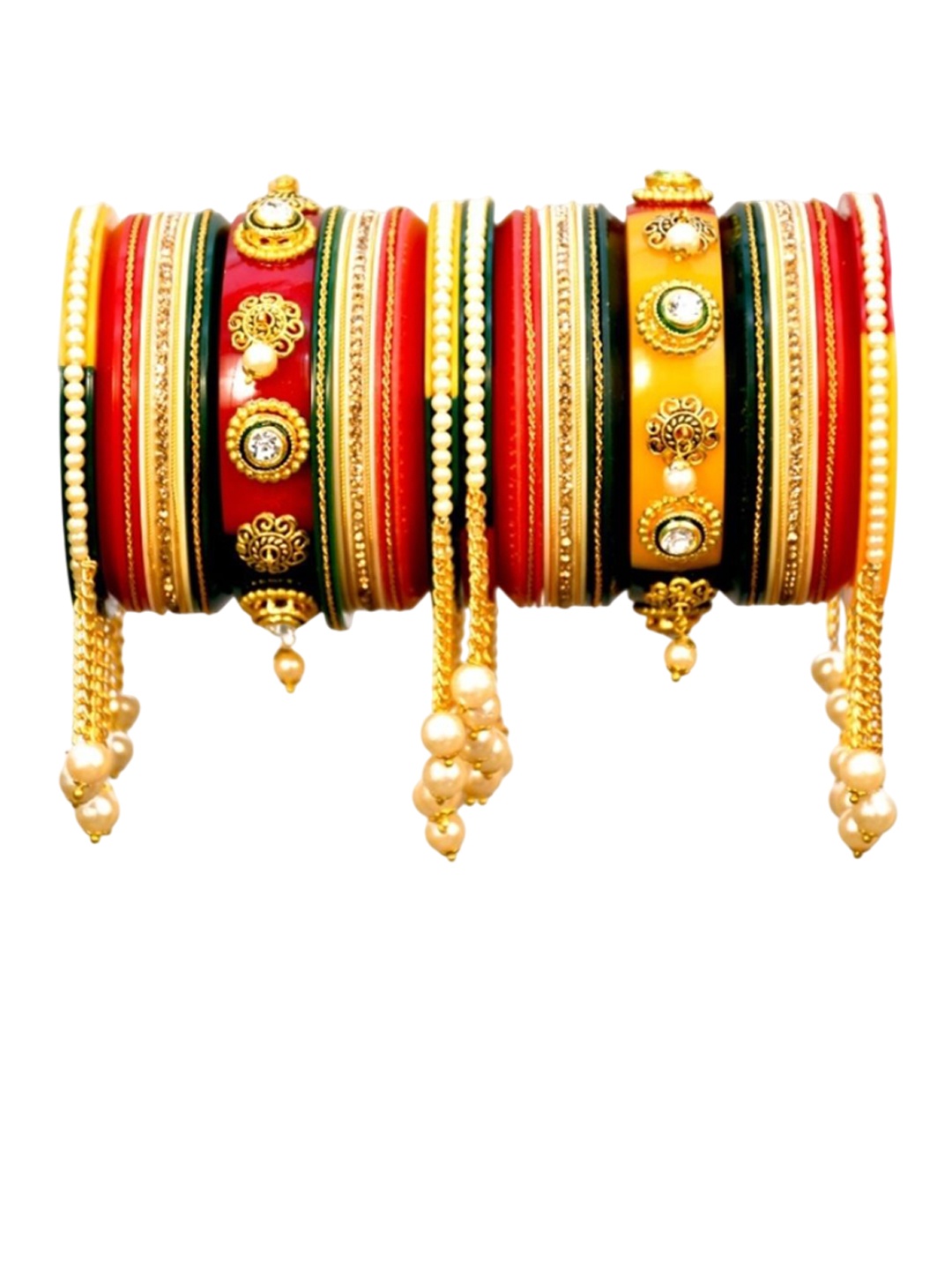 

Align Set Of 2 Gold-Plated Beaded Chuda Bangles