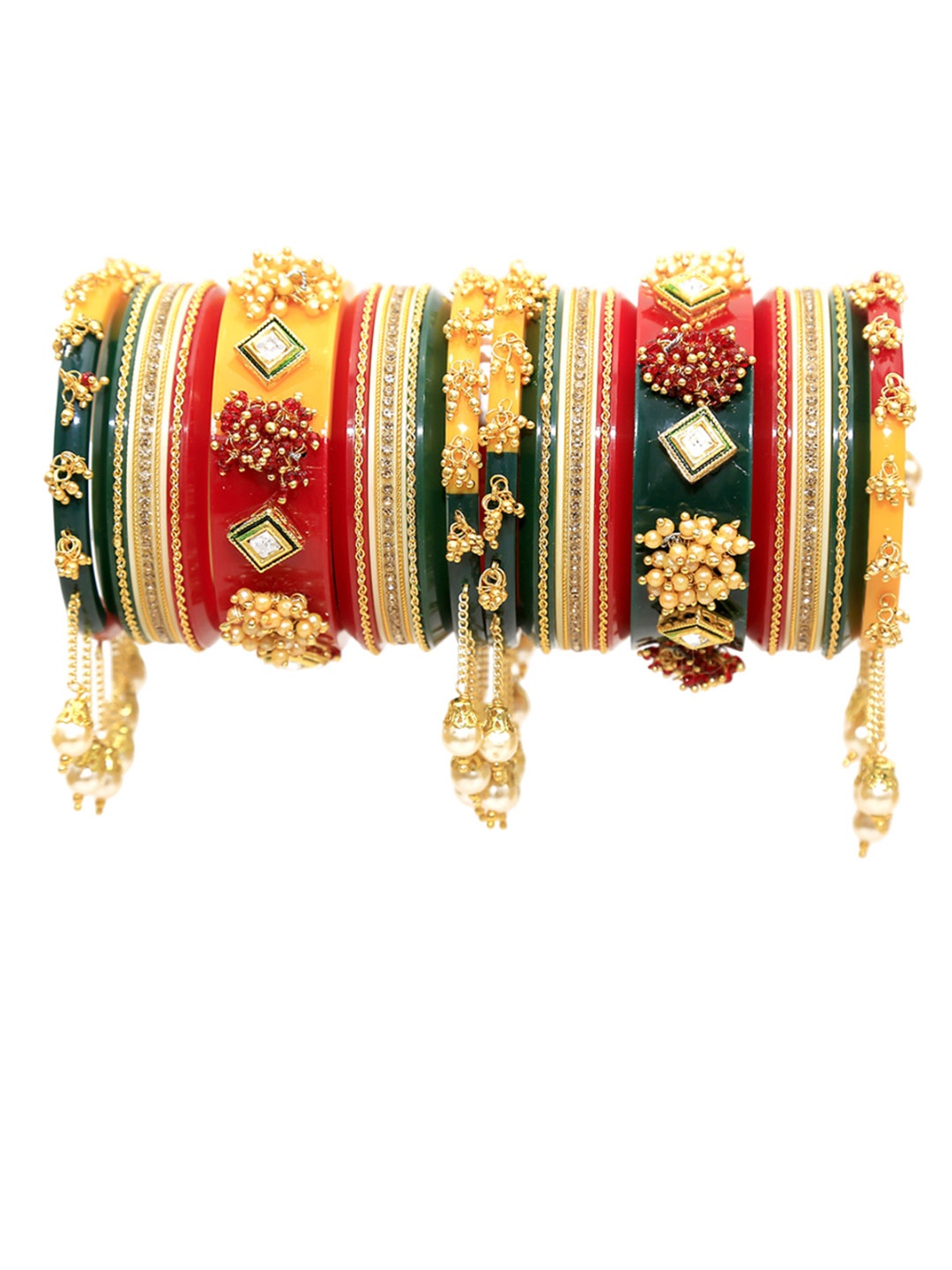

Align Set Of 2 Gold-Plated Beaded Chuda Bangles