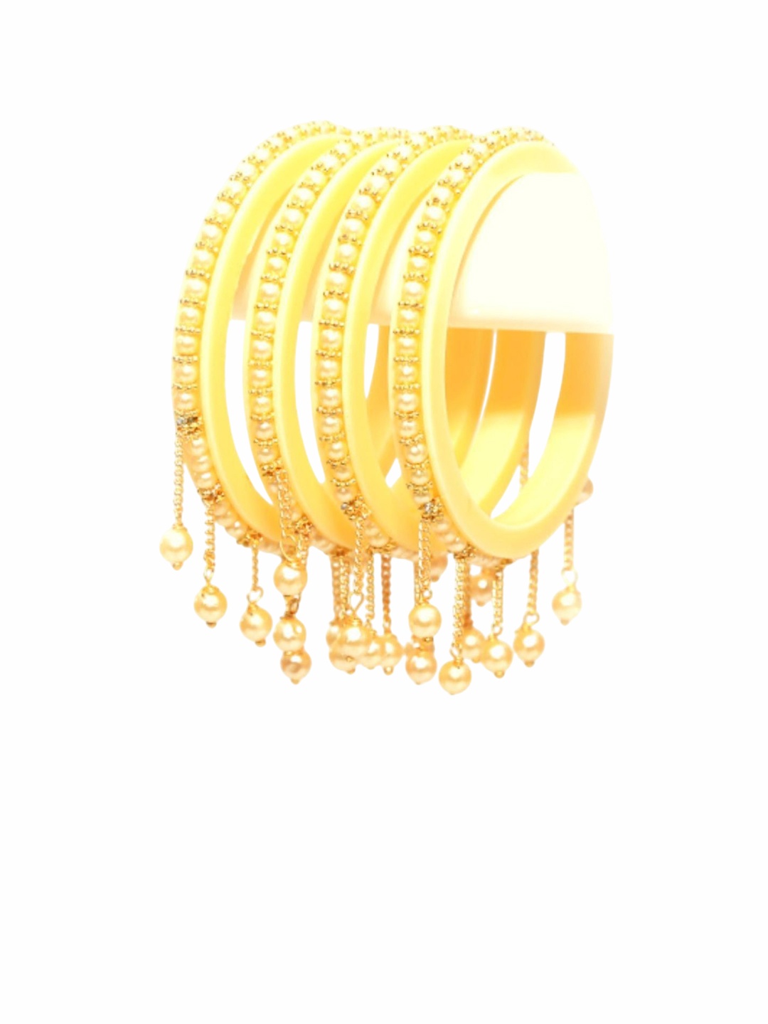

Align Set Of 4 Gold Plated Artificial Beads Beaded Bangles