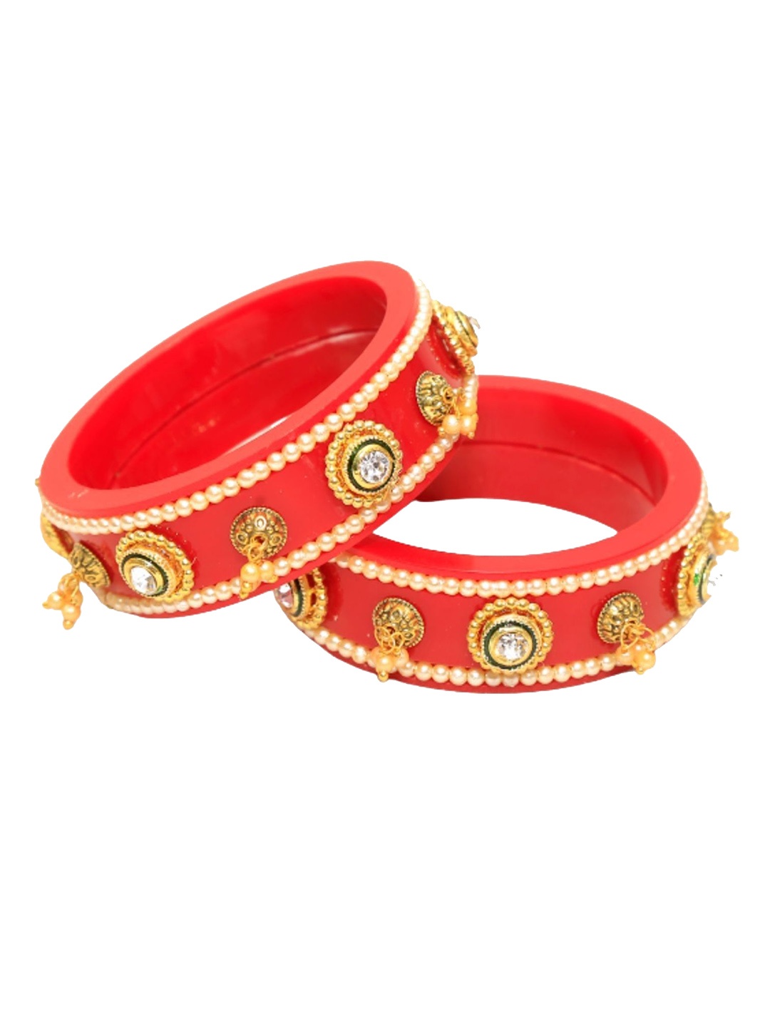 

Align Set Of 2 Gold-Plated Beaded Chuda Bangles