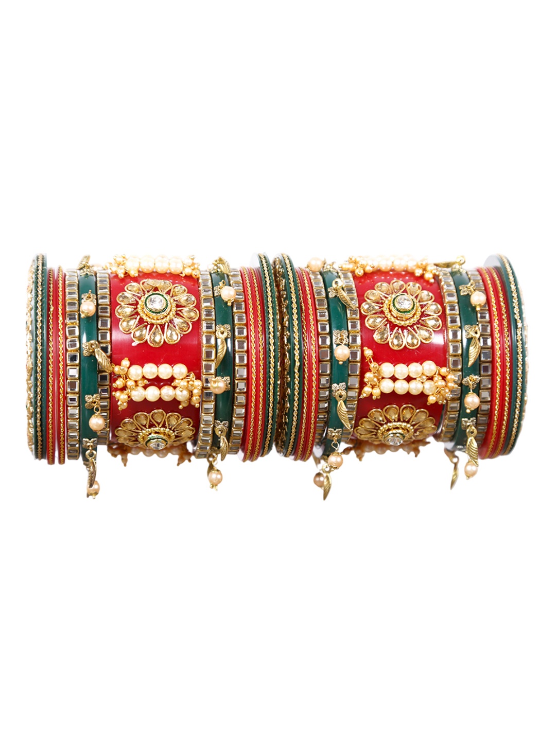 

Align Set Of 2 Gold-Plated Beaded Chuda Bangles