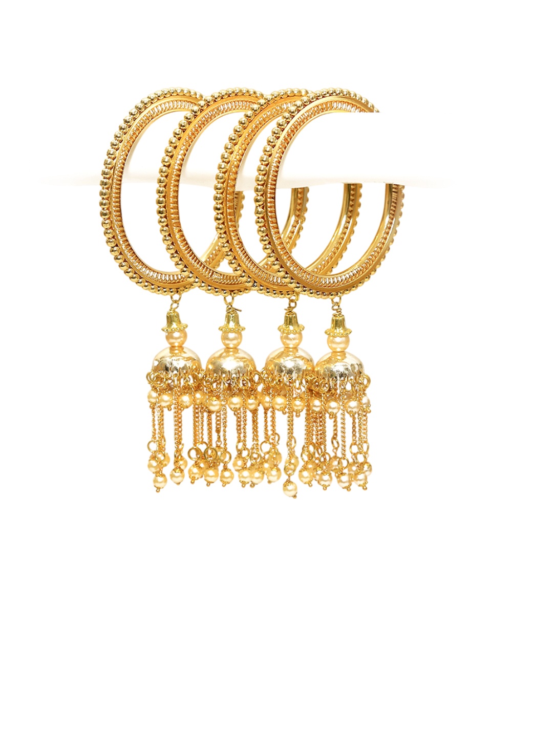 

Align Pack Of 4 Gold-Plated Pearls Beaded Bangles