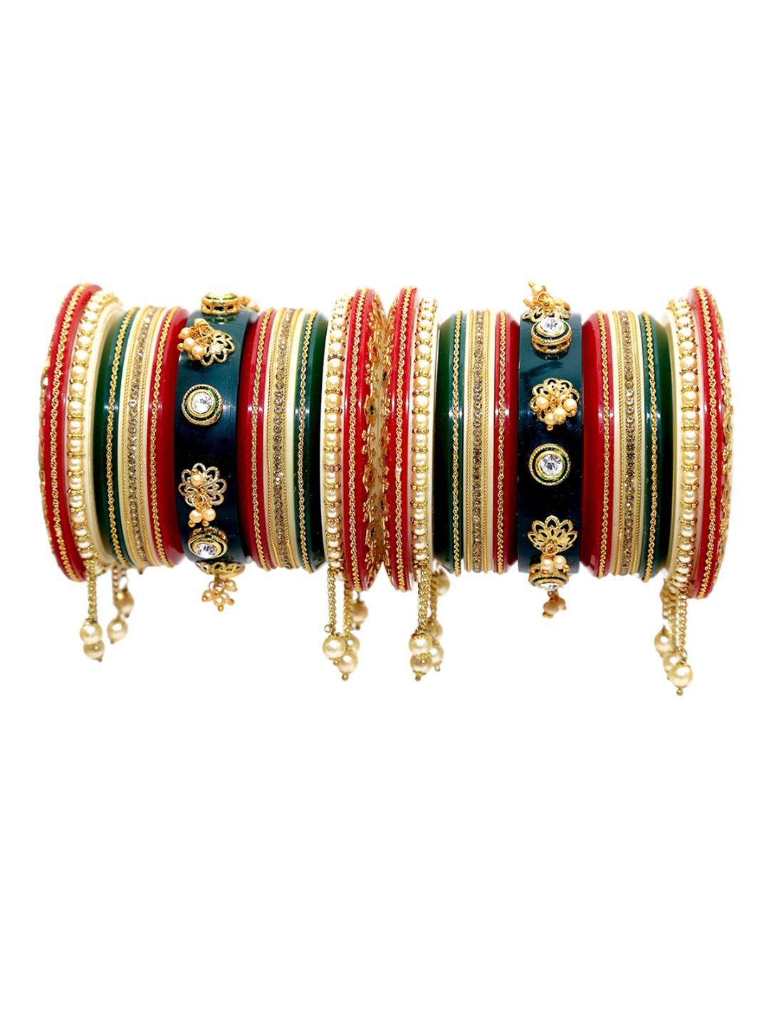 

Align Set Of 2 Gold-Plated Beaded Chuda Bangles