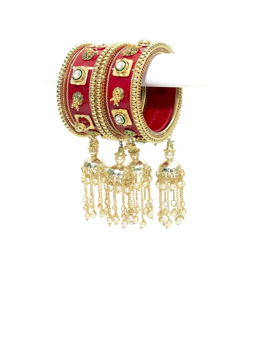 Align Set Of 2 Gold-Plated Beaded Chuda Bangles