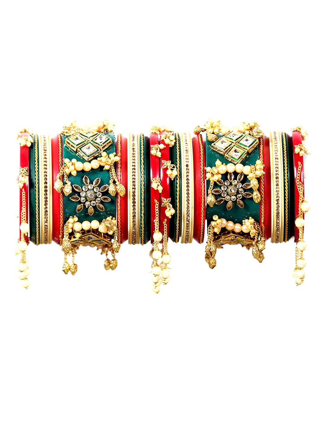 

Align Set Of 2 Gold-Plated Beaded Chuda Bangles