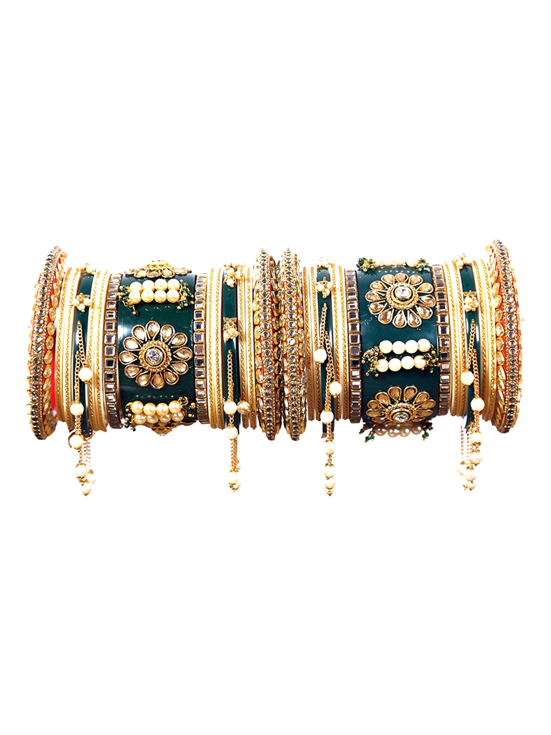 

Align Set Of 2 Gold-Plated Beaded Chuda Bangles