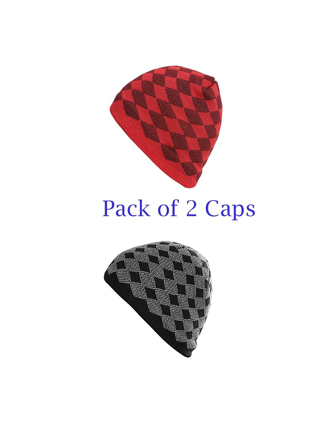 

LOOM LEGACY Men Printed Beanie, Red