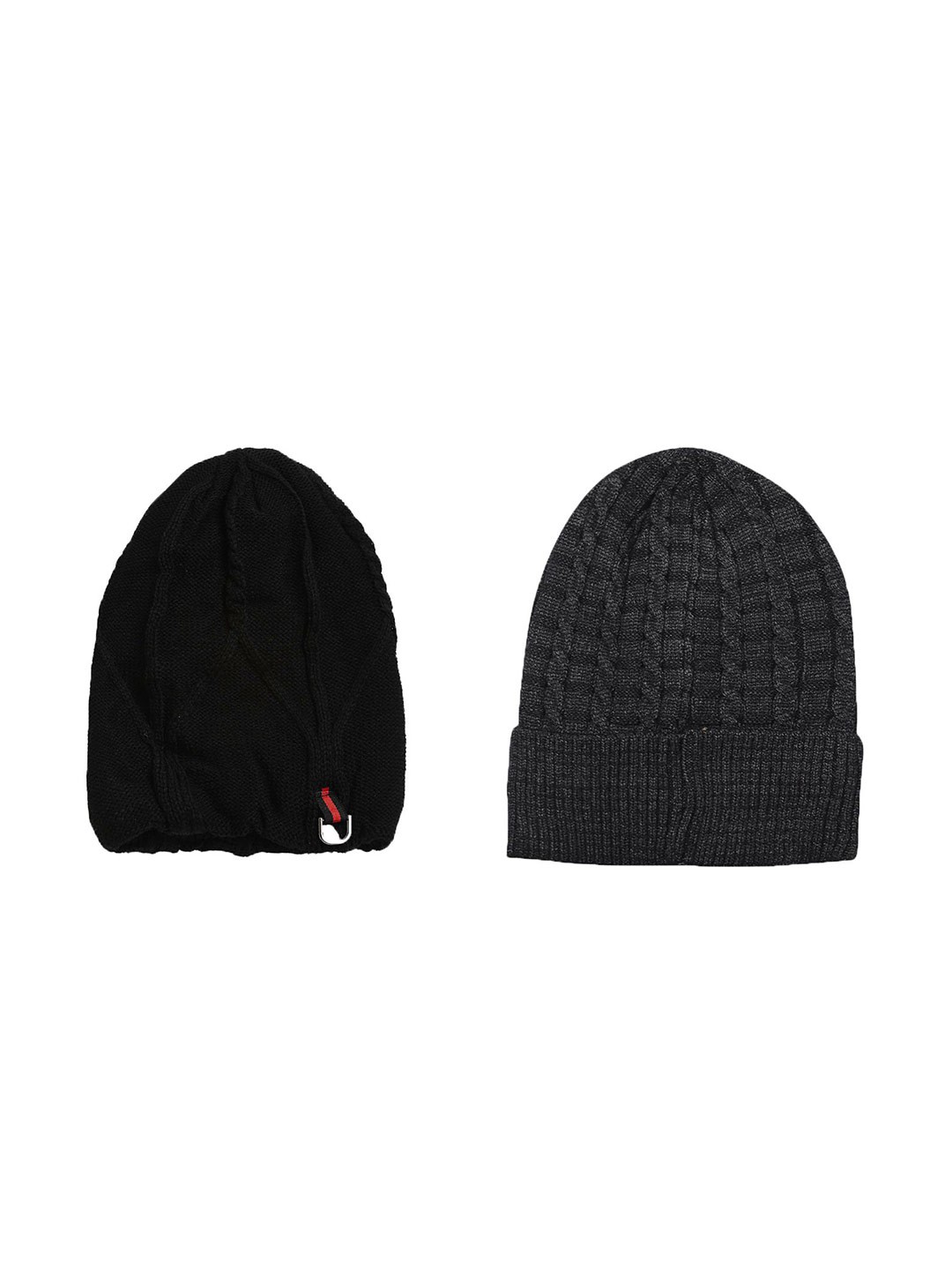 

LOOM LEGACY Men Printed Beanie, Black